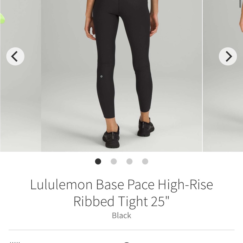 Black High-Rise Ribbed Tights